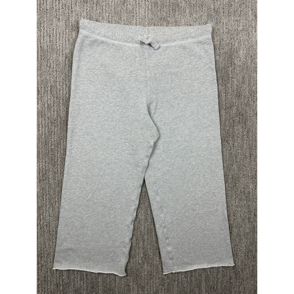 Frank and Eileen Catherine Favorite Sweatpants Women Large Gray Crop Raw Hem